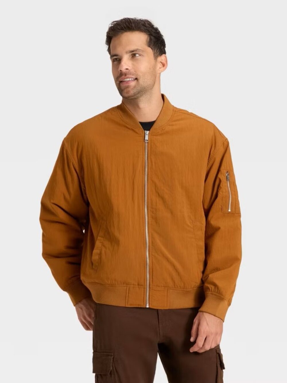 The Goodfellow & Co™ Men's Varsity Jacket in Brown